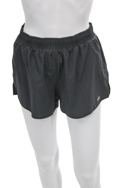 Alo Womens Athletic Gray Organic Cotton Drawstring Shorts Size S