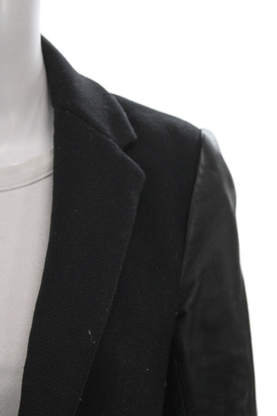 Zara Woman Women Wool Overcoat Black Long Sleeve Size S