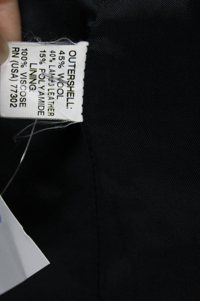 Zara Woman Women Wool Overcoat Black Long Sleeve Size S