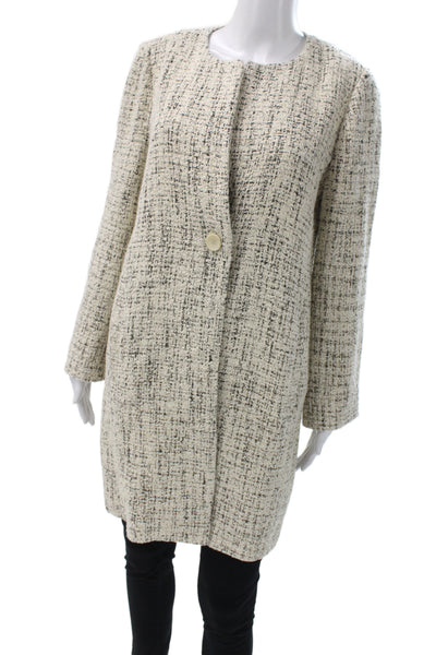 Eileen Fisher Women Multicolor Overcoat Button Long Sleeve Petite Size S