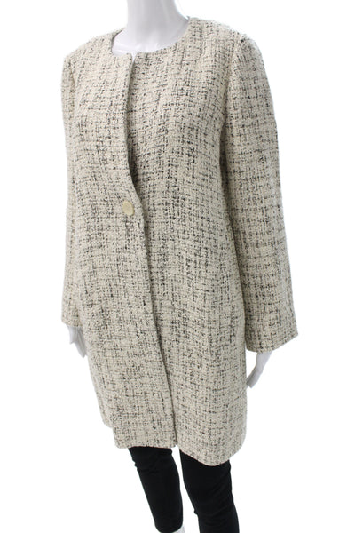 Eileen Fisher Women Multicolor Overcoat Button Long Sleeve Petite Size S