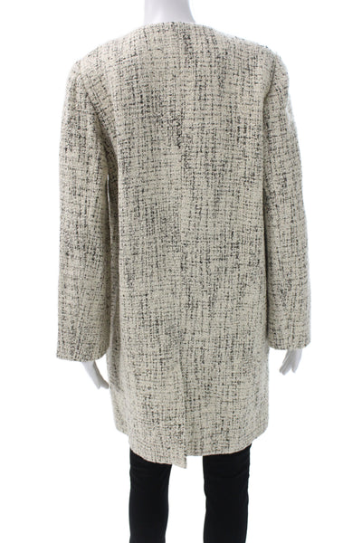 Eileen Fisher Women Multicolor Overcoat Button Long Sleeve Petite Size S