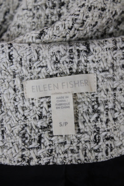 Eileen Fisher Women Multicolor Overcoat Button Long Sleeve Petite Size S