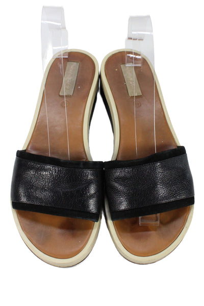 See by Chloe Womens Leather Slide On Sandals Black Size 40 10