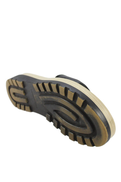 See by Chloe Womens Leather Slide On Sandals Black Size 40 10