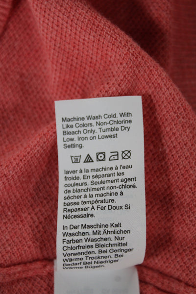 J Crew Mens Red Pullover Sweater Crew Neck 95% Cotton 5% Cashmere Size M