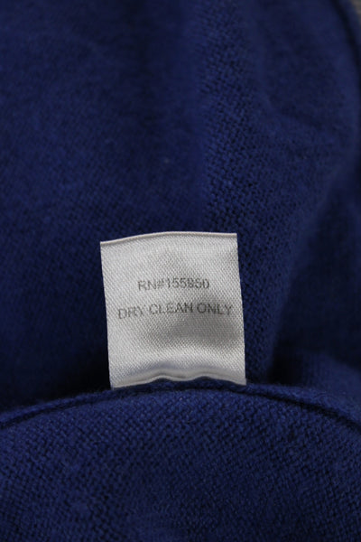 Greyson Mens Cashmere Collared Pullover Sweater Blue Long Sleeve Size XL