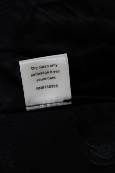 Ronny Kobo Women Harem Pants Black Floral Silk Blend Size M