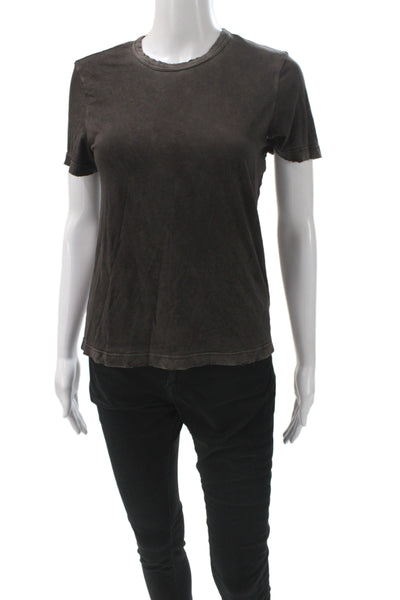 Cotton Citizen Womens Basic Gray Short Sleeve T-Shirt Size S