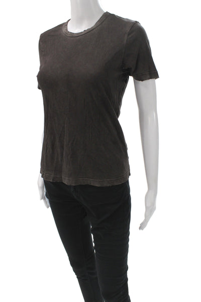 Cotton Citizen Womens Basic Gray Short Sleeve T-Shirt Size S