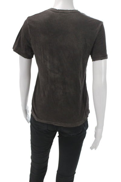 Cotton Citizen Womens Basic Gray Short Sleeve T-Shirt Size S