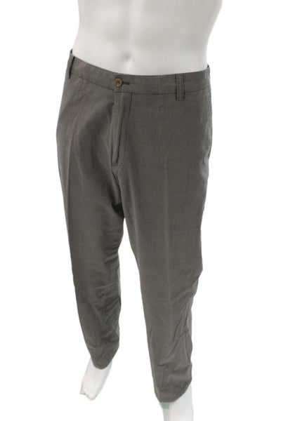 John Varvatos Star USA Mens Gray Dress Pants Cotton Blend Size 38