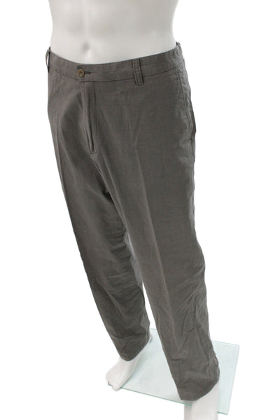 John Varvatos Star USA Mens Gray Dress Pants Cotton Blend Size 38