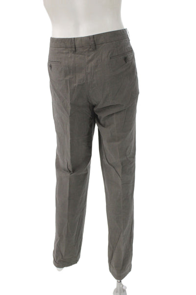John Varvatos Star USA Mens Gray Dress Pants Cotton Blend Size 38