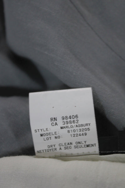 Theory Mens Dress Pants Gray Button Classic 33 Inseam Size 38