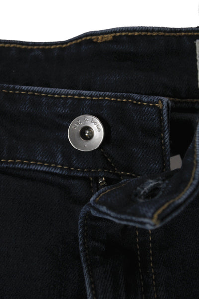 Rag & Bone Womens Skinny Blue Jeans Mid Rise Inseam 30 Size 24