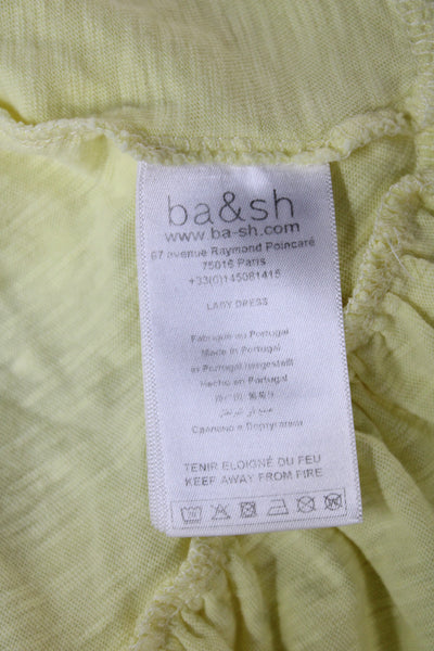 Ba&Sh Womens Sundress Yellow Midi Scoop Neck Sleeveless Summer Size L