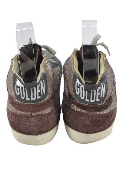 Golden Goose Women's Colorblock High Top Glitter Sneakers Size 7