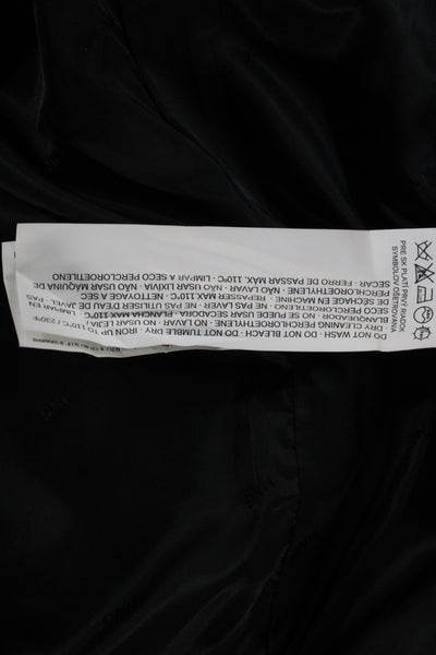 MNG Women Basic Jacket Black Polyester Button Long Sleeve Size 6