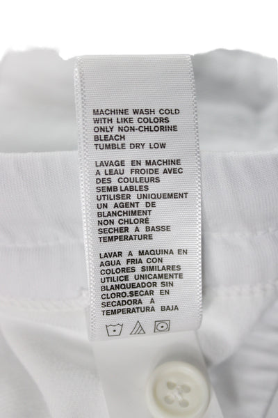 James Perse Womens White Jogger Pants Drawstring Cotton Modal Size 2