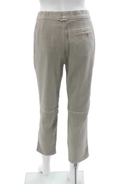 James Perse Womens Cargo Pants Green Drawstring Cotton Blend Size 2