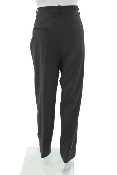 Zara Women Black Dress Pants Polyester Button Front Size M