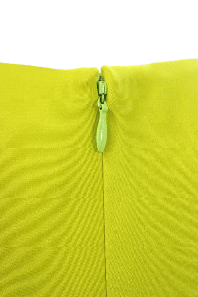 Cushnie Et Ochs Women Yellow Mini Dress VNeck Sleeveless Party Size 0