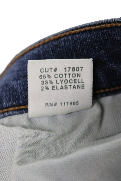 J Brand Women Ankle Jeans Mid Rise Blue Distressed Cotton Size 25
