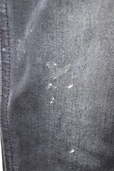 Rag & Bone Jean Womens Black Skinny Jeans Mid Rise Distressed Size 25