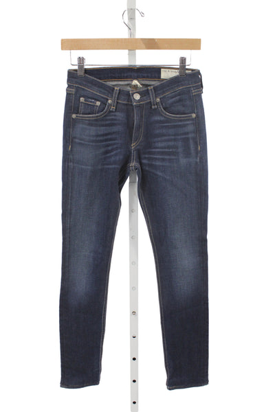 Rag & Bone Jean Womens Skinny Jeans Blue Mid Rise Cotton Size 25
