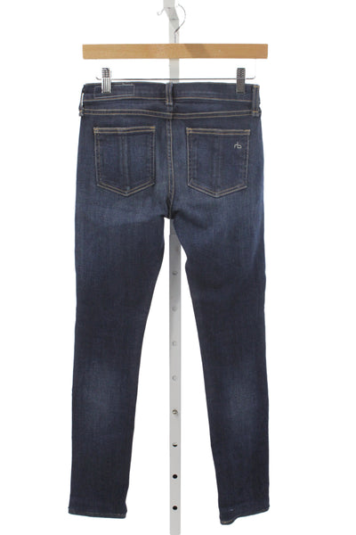 Rag & Bone Jean Womens Skinny Jeans Blue Mid Rise Cotton Size 25