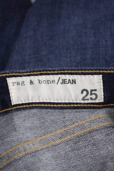 Rag & Bone Jean Womens Skinny Jeans Blue Mid Rise Cotton Size 25