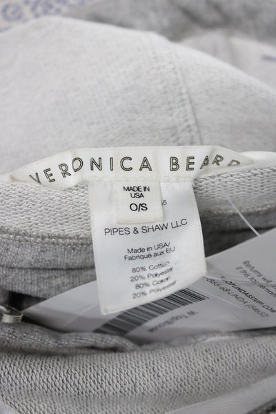 Veronica Beard Womens Sleeveless Cowl Snood Cotton Blend Top Gray Size One Size