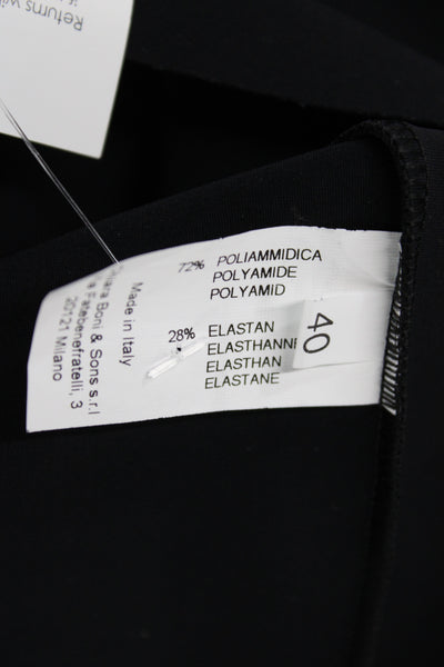 Chiara Boni La Petite Robe Women Sheath Dress Black V-Neck Size 40