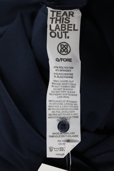 G/Fore Women Shirt Dress Blue Collared Button Short Sleeve Knee Length Size XS
