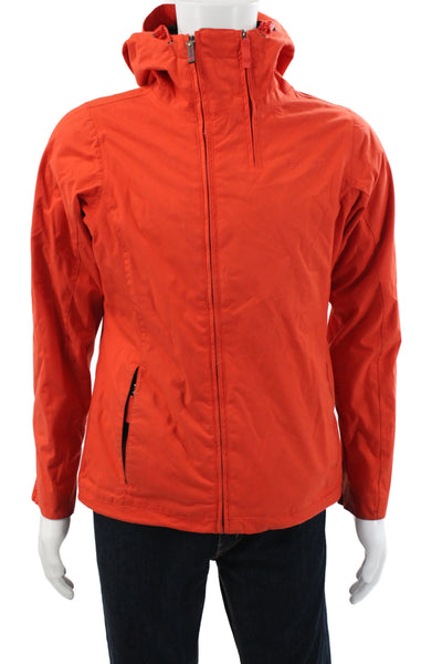 Burton Mens Ski Jacket Orange Polyester Zip Size M