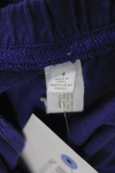 Skin Womens Sweat Shorts Purple Organic Pima Cotton Size 1
