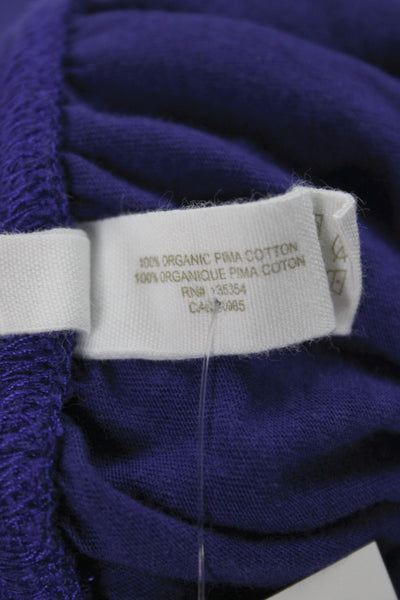 Skin Womens Sweat Shorts Purple Organic Pima Cotton Size 1