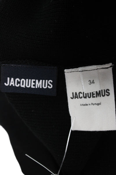 Jacquemus Womens Black Viscose Hot Pants Pull On Size 34