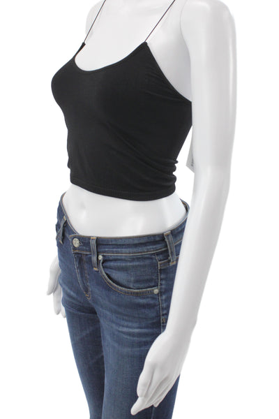 Intimately Free People Womens Black Tank Top Solid Nylon Spandex Size XS