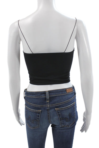 Intimately Free People Womens Black Tank Top Solid Nylon Spandex Size XS