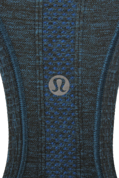 Lululemon Women Basic Athletic Blue Scoop Neck Sleeveless Geometric Tank Size 2