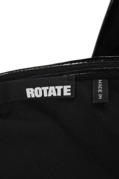 ROTATE Womens Off Shoulder Cropped Tank Black Party Size 6
