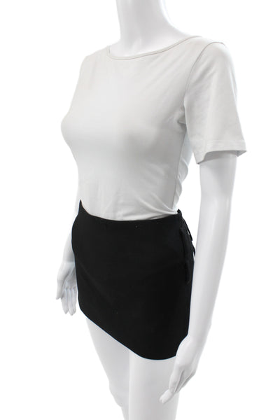 Zara Women Straight Pencil Black Polyester Short Skirt Zip Size S