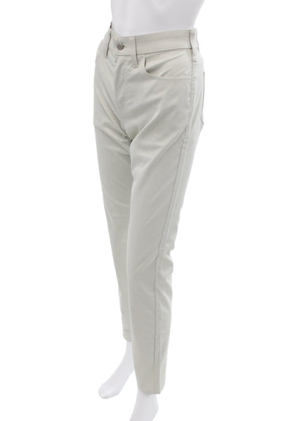 J Crew Mens Chino Pants Beige Button 100% Polyester Size 28