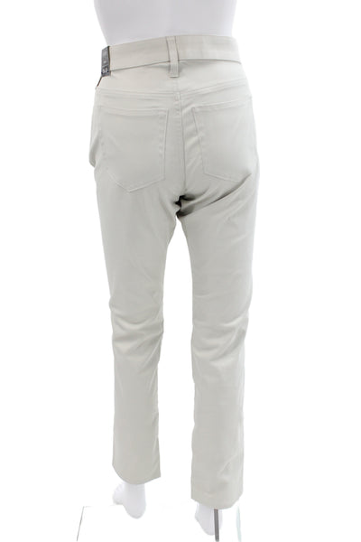 J Crew Mens Chino Pants Beige Button 100% Polyester Size 28