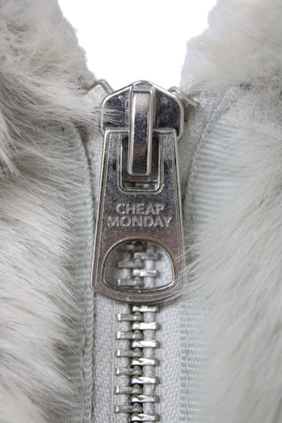Cheap Monday Womens Basic Jacket Gray Zip Long Sleeve Size S