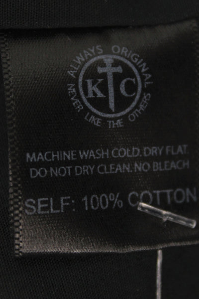 Kill City Mens Black Cotton Military Jacket Zip Solid Fall Size S