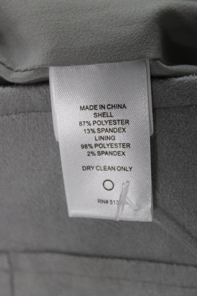 1 State Women Biker Jacket Gray Zip Long Sleeve Size S