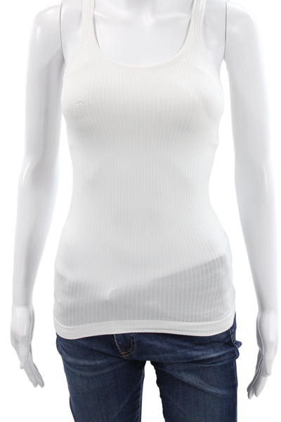 Lululemon Women Athletic Scoop Neck Sleeveless Tank White Size 2